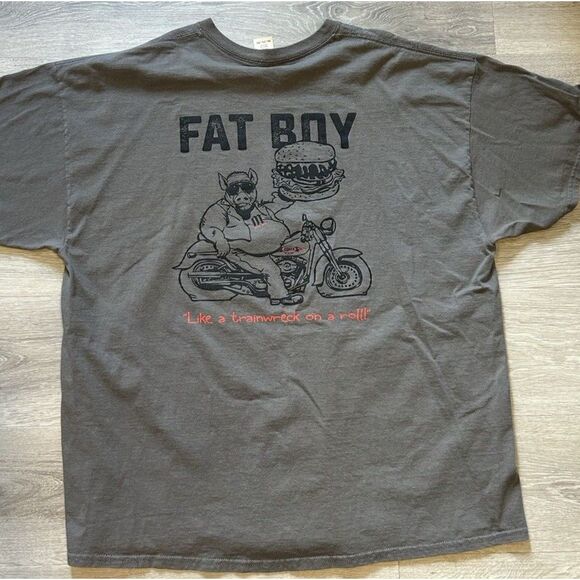 Mac's Speed Shop Hog on a Harley T-Shirt Men's 2XL Gray - Picture 1 of 4